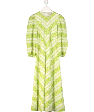Alémais Green Floral Midi Dress UK 12
