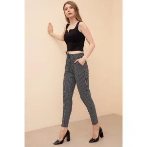 Belted Stripes Trousers