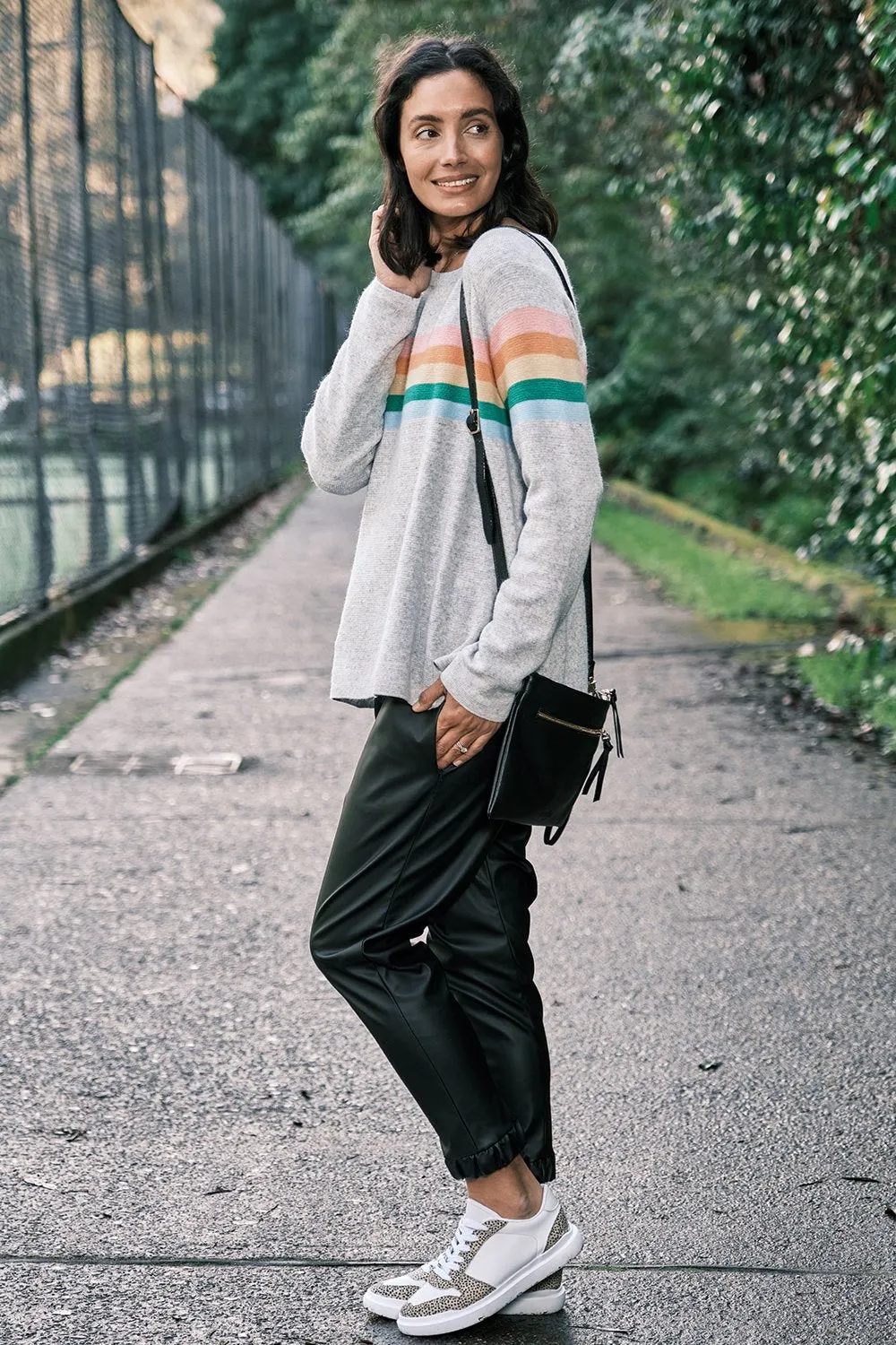 Billie Coated Jogger Black-Petite