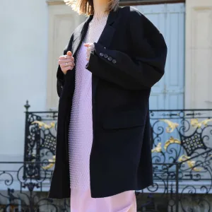 Black Oversized Boyfriend Blazer