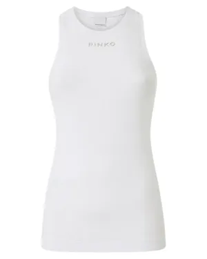 Canotta in Maglia a Costine con Logo