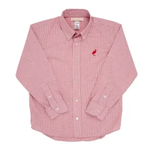 Dean`s List Dress Shirt Richmond Red Windowpane/Richmond Red