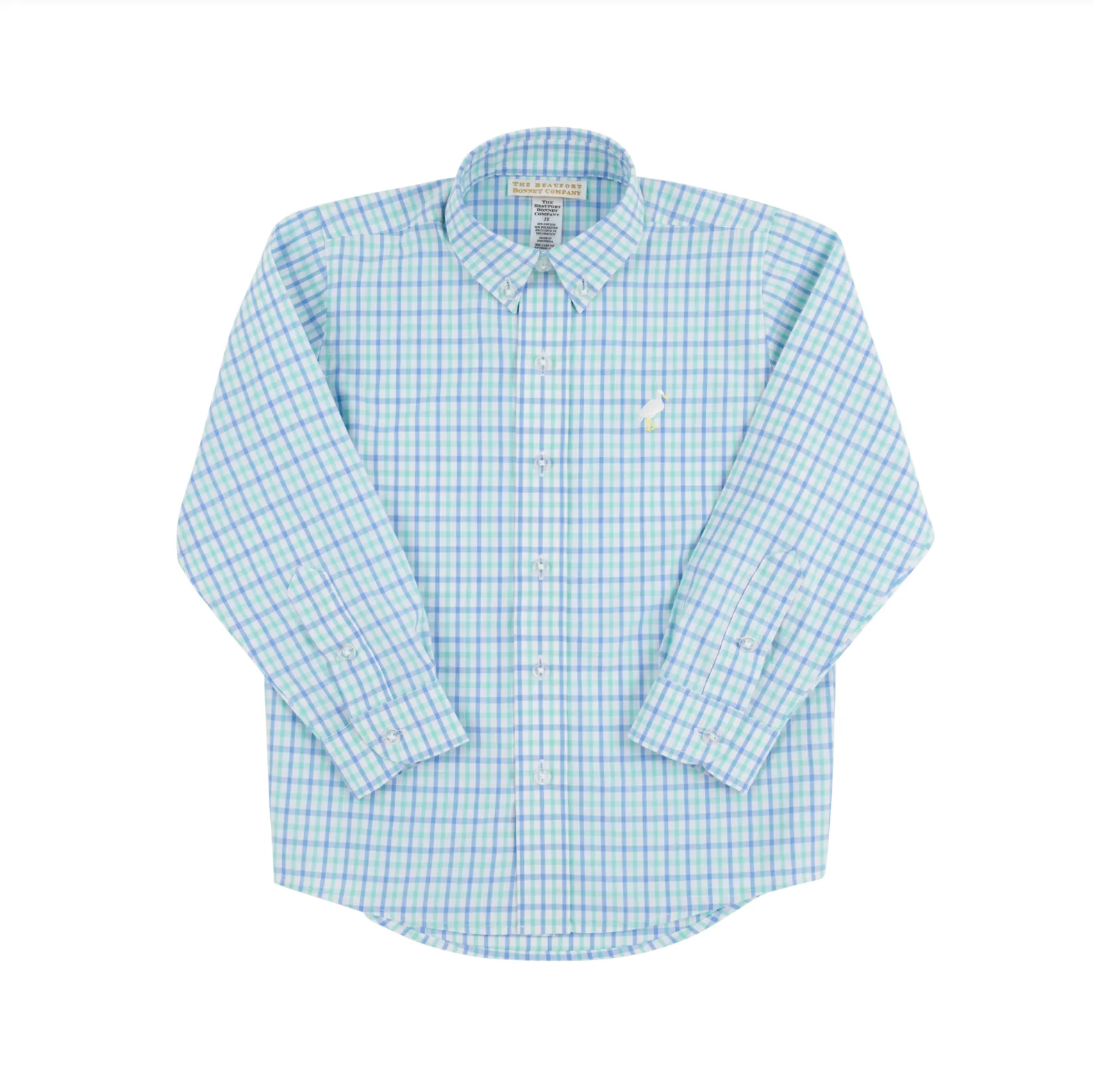 Dean's List Dress Shirt Sunrise Blvd Blue & Turks Teal Chandler Check/Multicolor