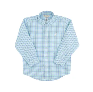 Dean's List Dress Shirt Sunrise Blvd Blue & Turks Teal Chandler Check/Multicolor