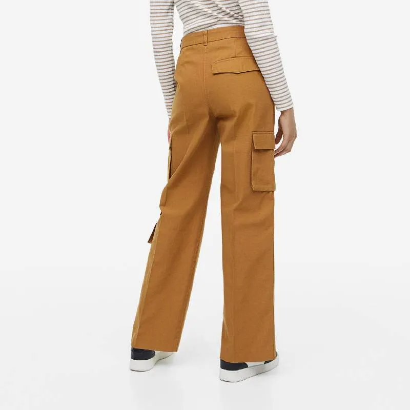 H&M straight-leg trousers, brown