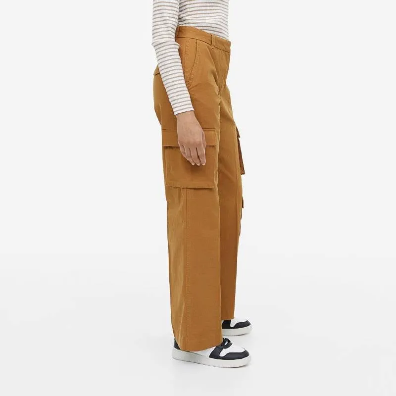 H&M straight-leg trousers, brown