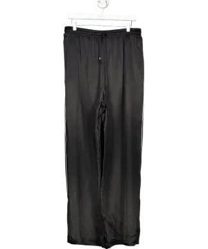 New Look Black Side Stripe Wide Leg Trousers UK 14