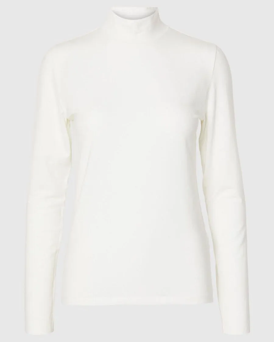 SLFMANJA LS HIGH NECK | SNOW WHITE