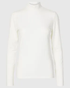 SLFMANJA LS HIGH NECK | SNOW WHITE