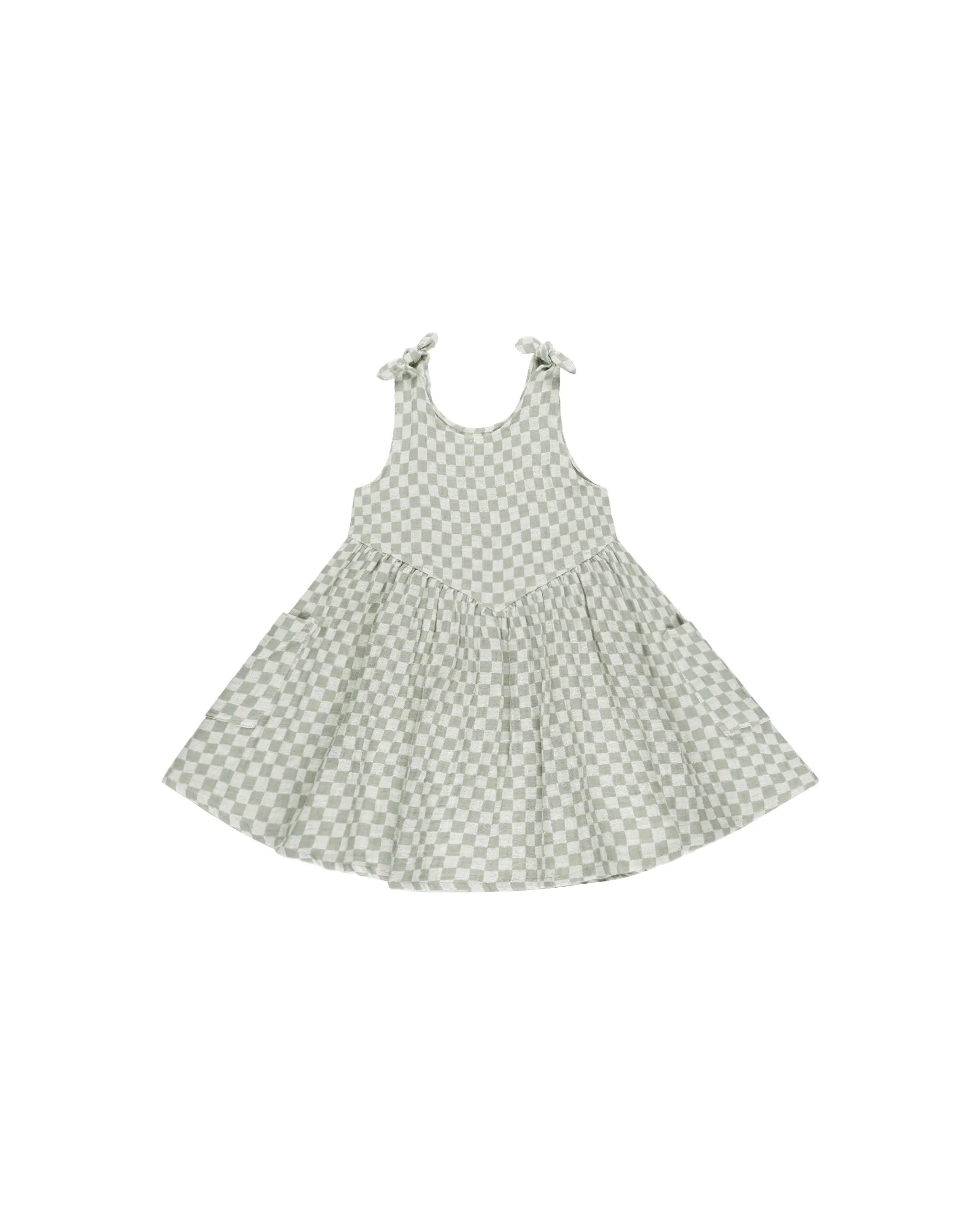 Summer Dress, Sage Check