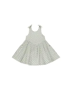 Summer Dress, Sage Check