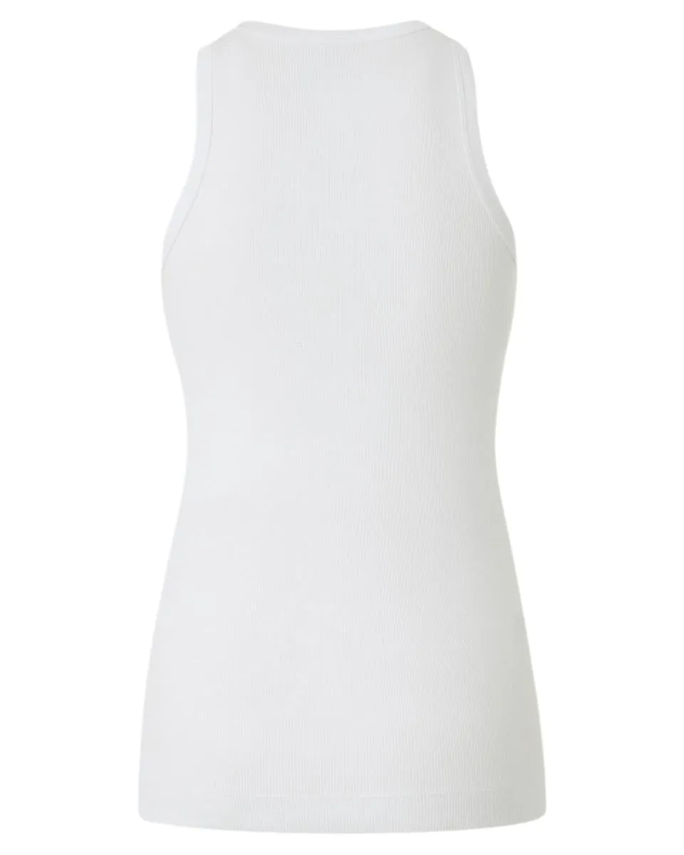 Top Canottiera a Costine con Logo Love Birds