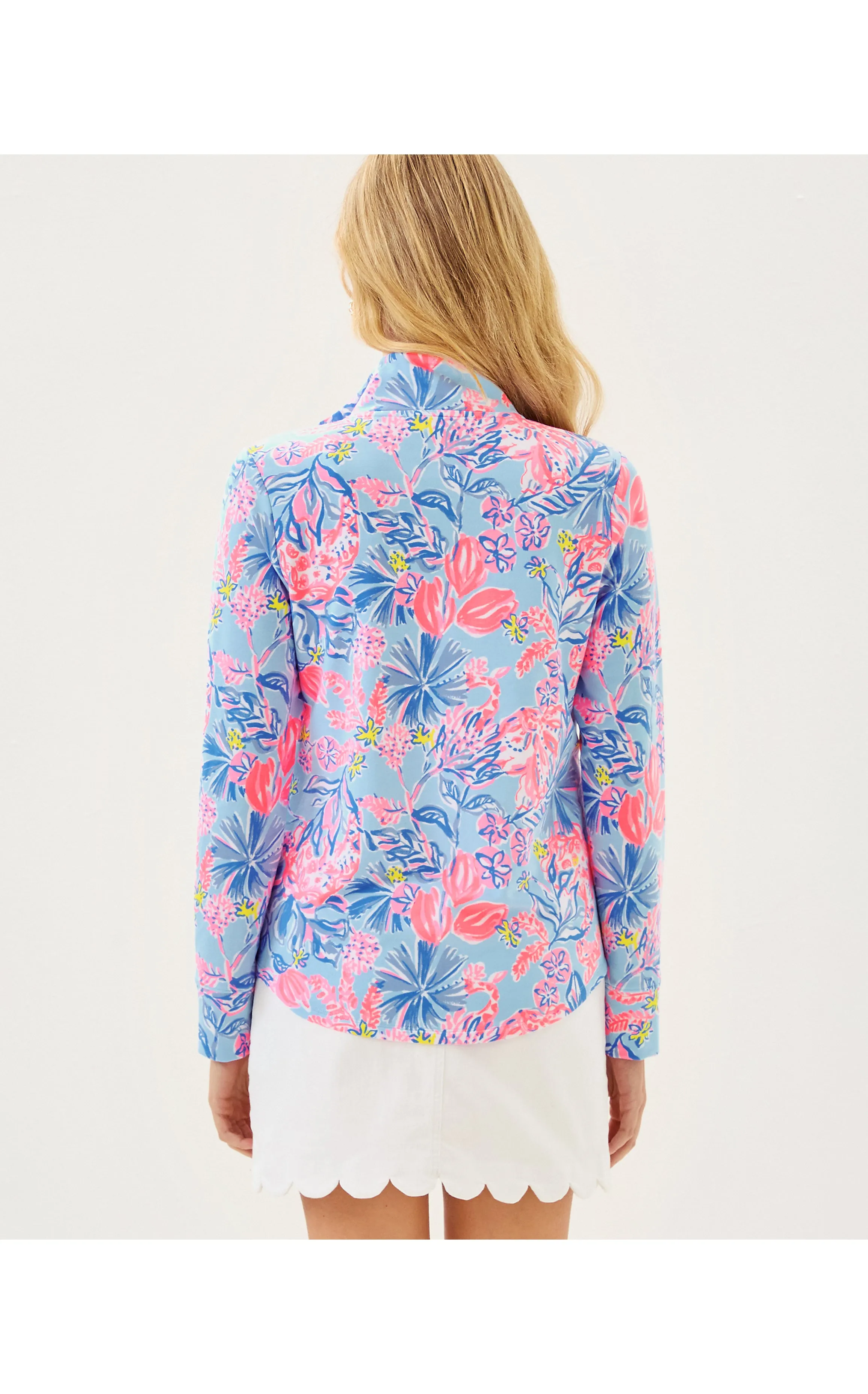 UPF 50  Leona Zip-Up Jacket Elephant Splash