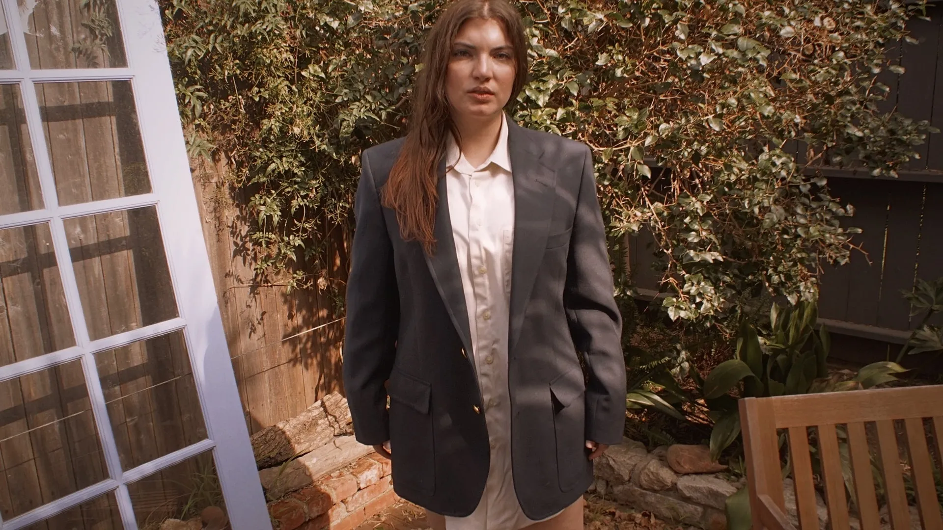 Vintage Oversized Wool Linen Blazer by Bullock’s Palm Beach 80’s