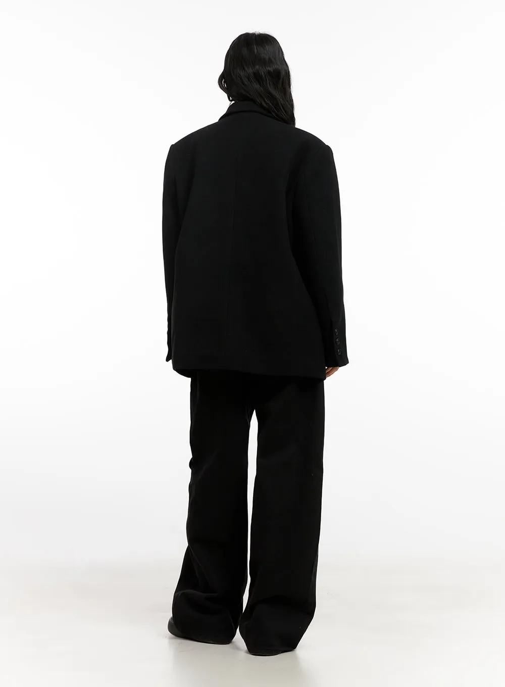 Wool Blend Oversized Blazer CN416