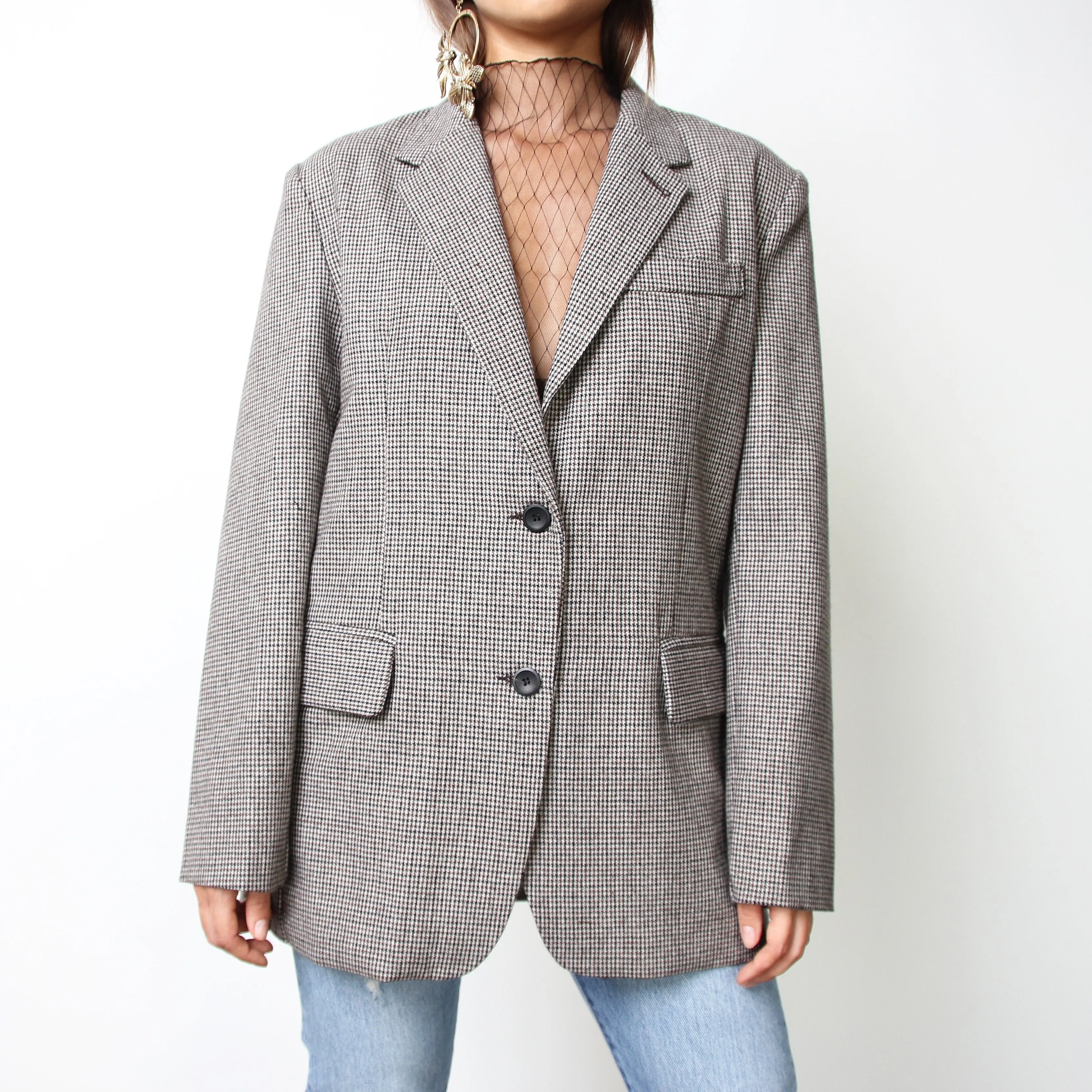 Wool Check Blazer