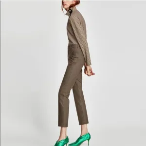 Zara Houndstooth High Waisted Trousers / 8